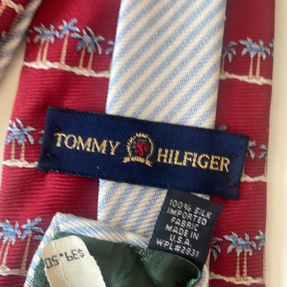 Brand NEW Tommy Hilfiger Palm Trees Silk Tie - Picture 6 of 7
